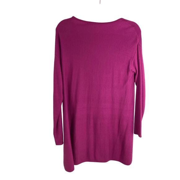 Soft Surroundings Oversized Fuschia Pink Cashmere Sweater Tunic - Picture 4 of 5